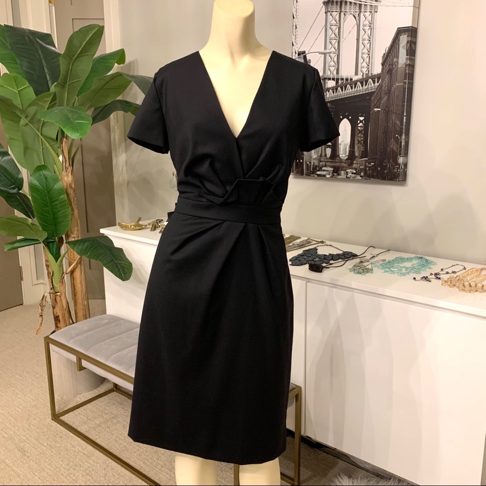 New J.Crew wool suiting dress size 2 black